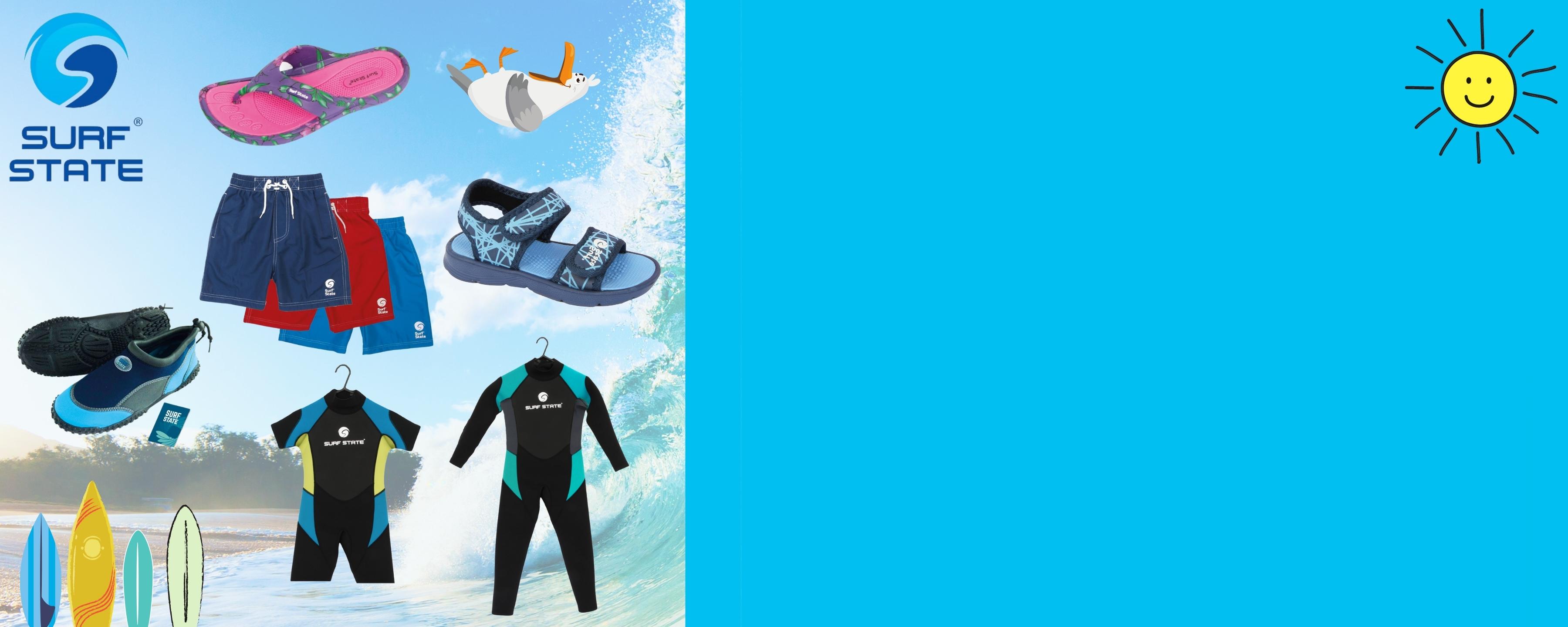SURF STATE® SHORTS, SHOES & WETSUITS - IN STOCK!